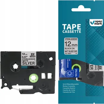 Pásek do tiskárny Páska Specmark pro Brother TZe-SM931 12 mm x 8 m matná stříbrná