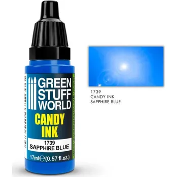 Modelářská barva Green Stuff World Candy Ink SAPPHIRE BLUE 17ml (Green Stuff World)