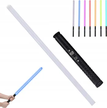 7 BAREV SVĚTELNÝ MEČ 77 CM S ANALOGOVÝMI ZVUKOVÝMI EFEKTY DĚTSKÝ COSPLAY