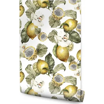 Fototapeta Tapeta v roli Ovoce Květiny CITRONY Příroda Listy