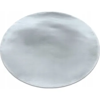 Koberec Koberec TEDDY Shaggy stříbrný, silný plyš, IMITACE KRÁLÍČÍ KOŽEŠINY BUNNY, kulatý, 200 cm