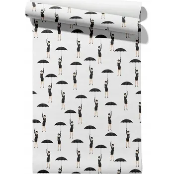 Tapeta Vliesová tapeta Černobílá tapeta v roli 50 cm x 6,1 m