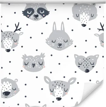 Tapeta 10m TAPETA pro děti medvídci zvířátka puntíky