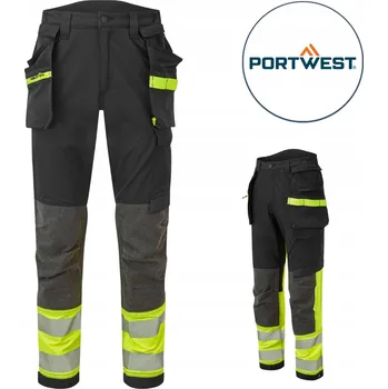Pracovní oblečení Elastické výstražné kalhoty třídy 1 EV4 s pouzdry PORTWEST [EV442] 32