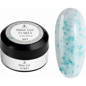 Lak na nehty F.O.X Shine Gel Flakes 007, 15 ml