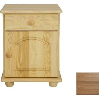 Noční stolek Noční stolek MERON, provedení pravé, masiv borovice/moření dub + vyzvednutí ZDARMA