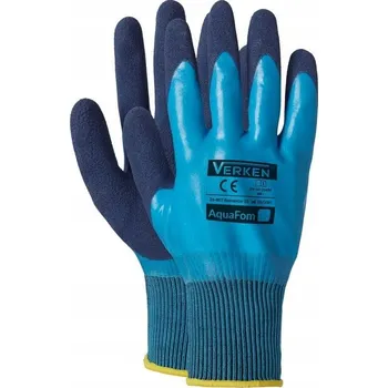 Pracovní rukavice Pracovní Rukavice Verken AQUAFOM z nepromokavého latexu – pro více odvětví 10