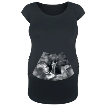 Tričko z Móda pro těhotné - Ultraschall Metal Hand Baby - Ženy - černá