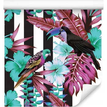 Fototapeta Tapeta pro mládež Barevní exotičtí PTÁCI Dekorace