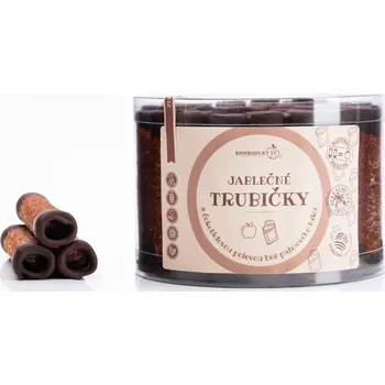 Jablečné trubičky s čokoládovou polevou bez palmového tuku dóza - Trutna 540g