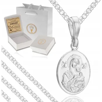 Řetízek ŘETÍZEK ŘETÍZEK K PRVNÍMU SVATÉMU PŘIJÍMÁNÍ BISMARK + Matka Boží MATKY BOŽÍ 925 + GRAVÍROVÁNÍ 45CM