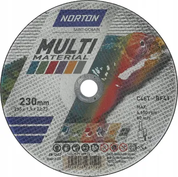 Řezný kotouč ŘEZACÍ KOTOUČ NORTON 230x1.9x22.2 MULTIMATERIAL