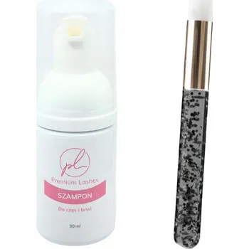 Šampon na řasy a obočí Premium Lashes 30 ml + štětec Černý brokát