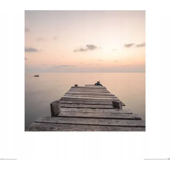 Obraz Plakát Dřevěné molo bez rámu 40 x 40 cm