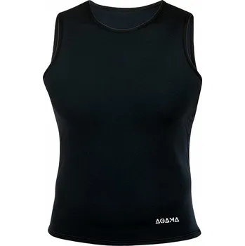 Pánské tričko AGAMA Neoprenový nátělník na vodní sporty Superstretch 2 mm L ČERNÁ