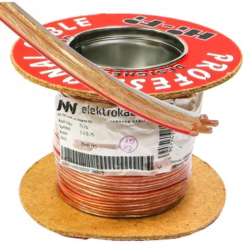 elektrický kabel Reproduktorový kabel TLGYP 2x0,75 mm CU měděný, 25 m