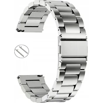 Náramek Náramek řemínky-pásky univerzální 22mm stříbrný