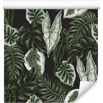 Fototapeta Tapeta do obývacího pokoje ložnice LISTY Exotické Příroda Rostliny Vzor 3D