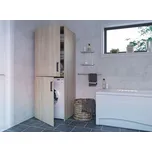 Vysoká vestavná skříň na pračku GRIMSOL, dub sonoma + vyzvednutí ZDARMA