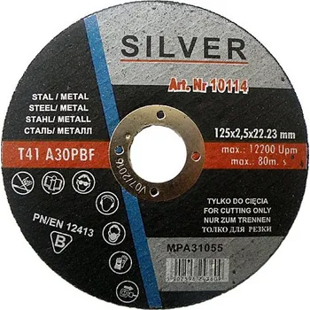 Řezný kotouč Řezací kotouč na kov Silvertools 10111 125 x 22,2 mm