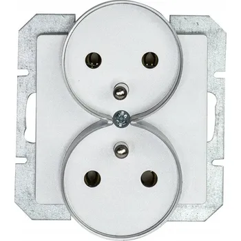 Elektrická zásuvka Timex-Elektro stříbrná nástěnná Elektrická Zásuvka