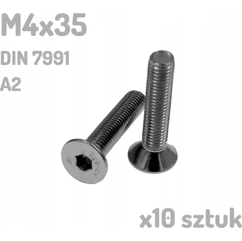 Šroub Nerezový šroub A2 M4x35 mm DIN 7991 INOX x10 kusů