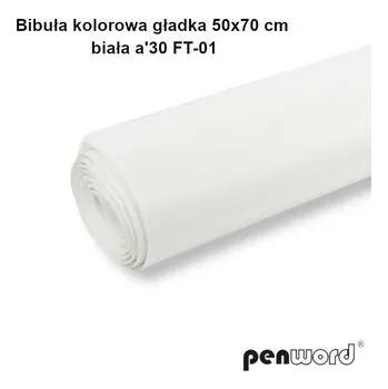 Set školních potřeb Bibuła kolorowa gładka biała 50x70cm 30 arkuszy