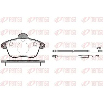Brzdová destička Sada brzdových destiček, kotoučová brzda REMSA 0401.04