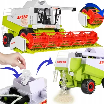 autíčko Obrovský Kombajn Obilný traktor Pohyblivé prvky pro obilí Realistický
