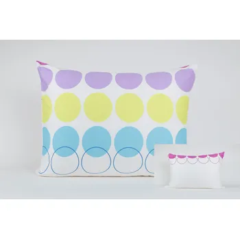 Povlečení Povlak na polštář 70x90 cm - bavlněný satén, barevná kola