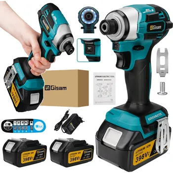 Akumulátorový rázový utahovák Gisam bezkartáčový 18 V, 688 Nm, 2x 3 Ah