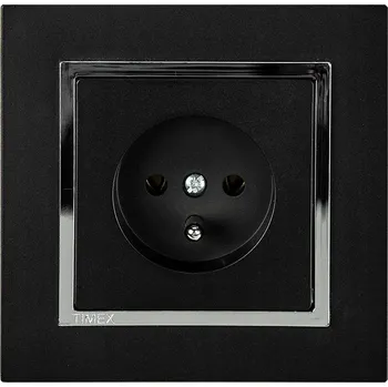 Elektrická zásuvka Elektrická Zásuvka nástěnná Timex-Elektro černá