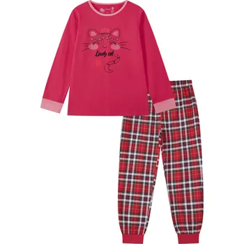 Dívčí pyžamo - Wolf S2452, sytě růžová Barva: Růžová, Velikost: 128