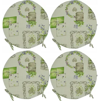 Podsedák SADA KULATÝCH PODSEDÁKŮ NA ŽIDLI 40 cm 4 ks