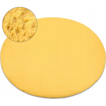 Koberec KOBEREC BUNNY zlatý kulatý 140 RABBIT Yellow