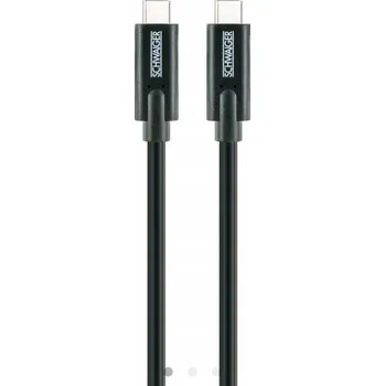Datový kabel Kabel Schwaiger USB - USB 3.1 typ C 1 m černý