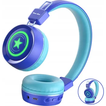 Sluchátka Bezdrátová sluchátka přes uši New Bee Bezdrátová sluchátka s LED podsvícením, Bluetooth