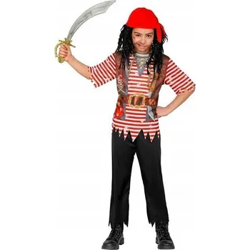 Karnevalový kostým KOSTÝM MALÉHO PIRÁTA S POTISKEM VESTA A KOSTÝM 140
