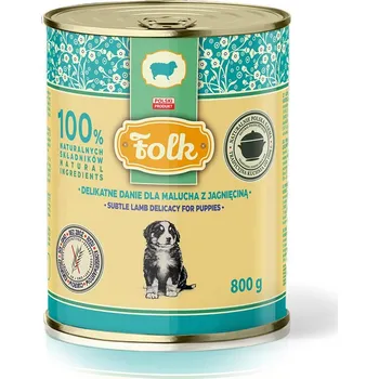 Krmivo pro psa FOLK Junior mokré Krmivo pro psy s jehněčím masem 800 g