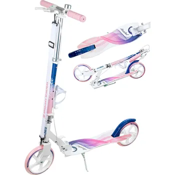 Koloběžka RAVEN Skládací koloběžka Raven Anabel s ruční brzdou ABEC9 200mm BÍLÁ|MODRÁ|RŮŽOVÁ