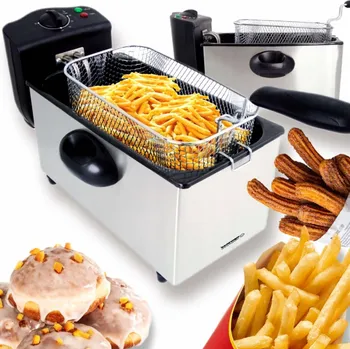 fritéza PROSTRANNÁ FRITÉZA OLEJOVÁ FRITÉZA VELKÁ 3L NA HRANOLKY A DONUTY 2000W