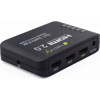 Hi-Fi komponenty Techly 5portový HDMI 2.0 HDR přepínač 5x1