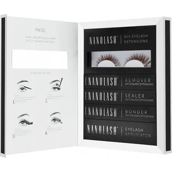 Umělé řasy Hnědé trsy řas pro lepení sada CHARM Nanolash - DIY řasy, 36 trsů