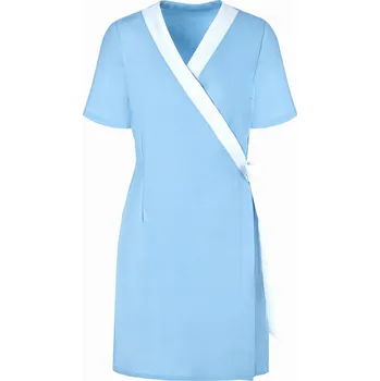 Dámské šaty ŠATY NA ZAVAZOVÁNÍ KRÁTKÝ RUKÁV PRODYŠNÉ VYPÁSOVANÉ MODRÉ XXL