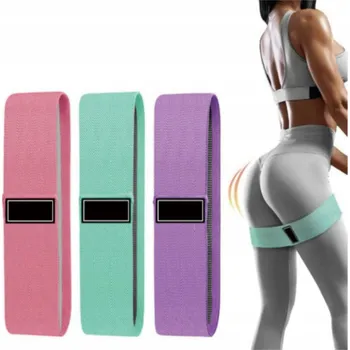 SADA 3 SILNÝCH GUM PRO CVIČENÍ LÁTKOVÉ ODPOROVÉ PÁSKY POPRUHY