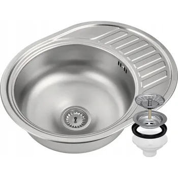 Nerezový dřez Jednokomorový dřez Granitan OCELOVÝ ocel stříbrný