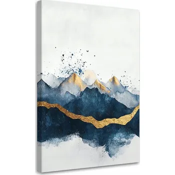 Obraz Obraz na plátně, Abstrakce Zlato Modrá Moderní 60x90