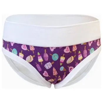 Dívčí klasické kalhotky GINA 20026P levandulová bílá 152/158