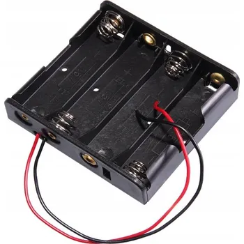 Článková baterie Košík na baterie akumulátor 4ks AA 1,5V