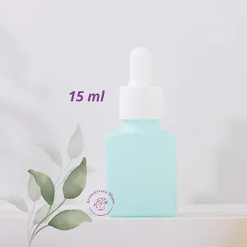 Láhev Skleněná lahvička s pipetou a kapátkem, modrá matná